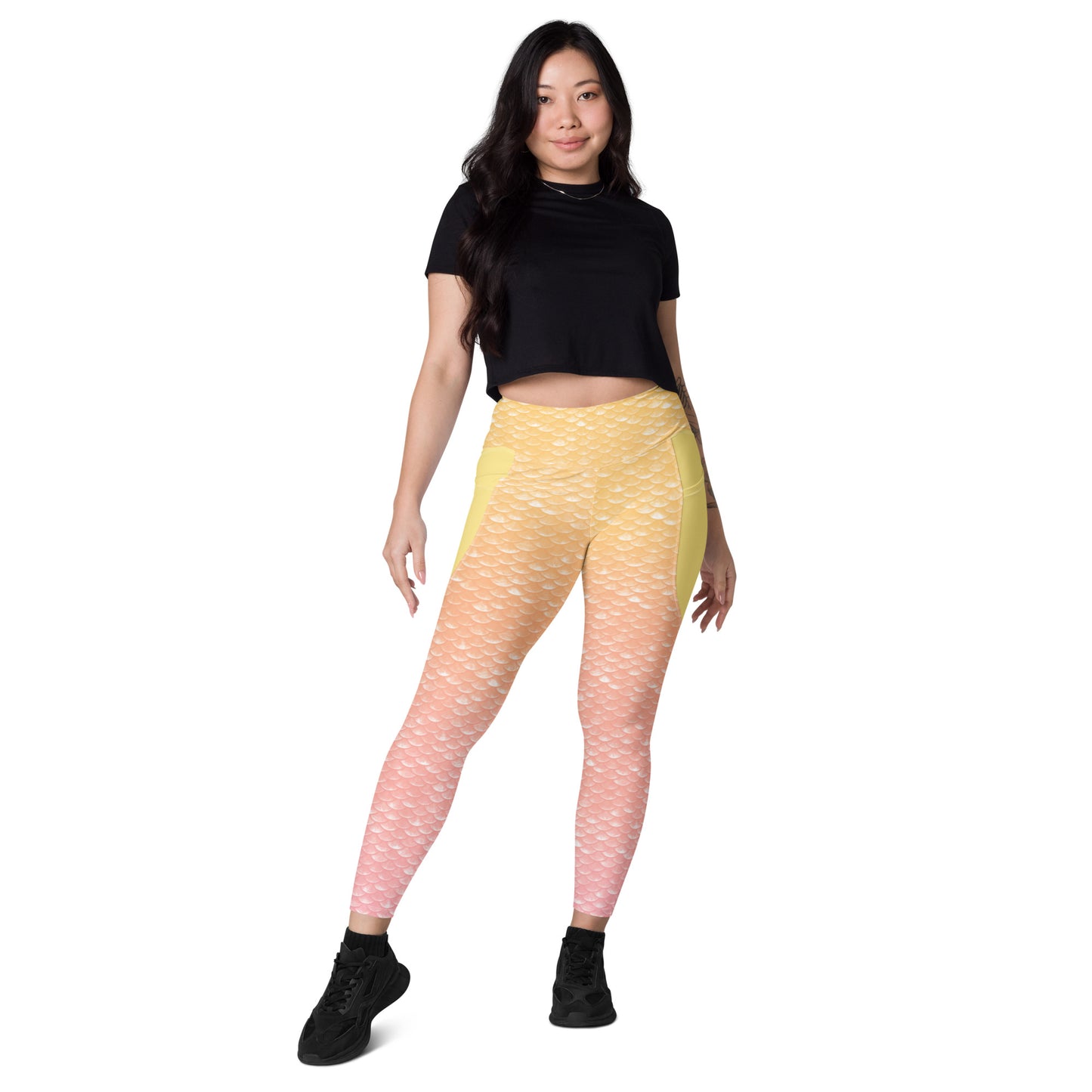 Merbabe Mermaid Pocket Leggings (Lemonade)