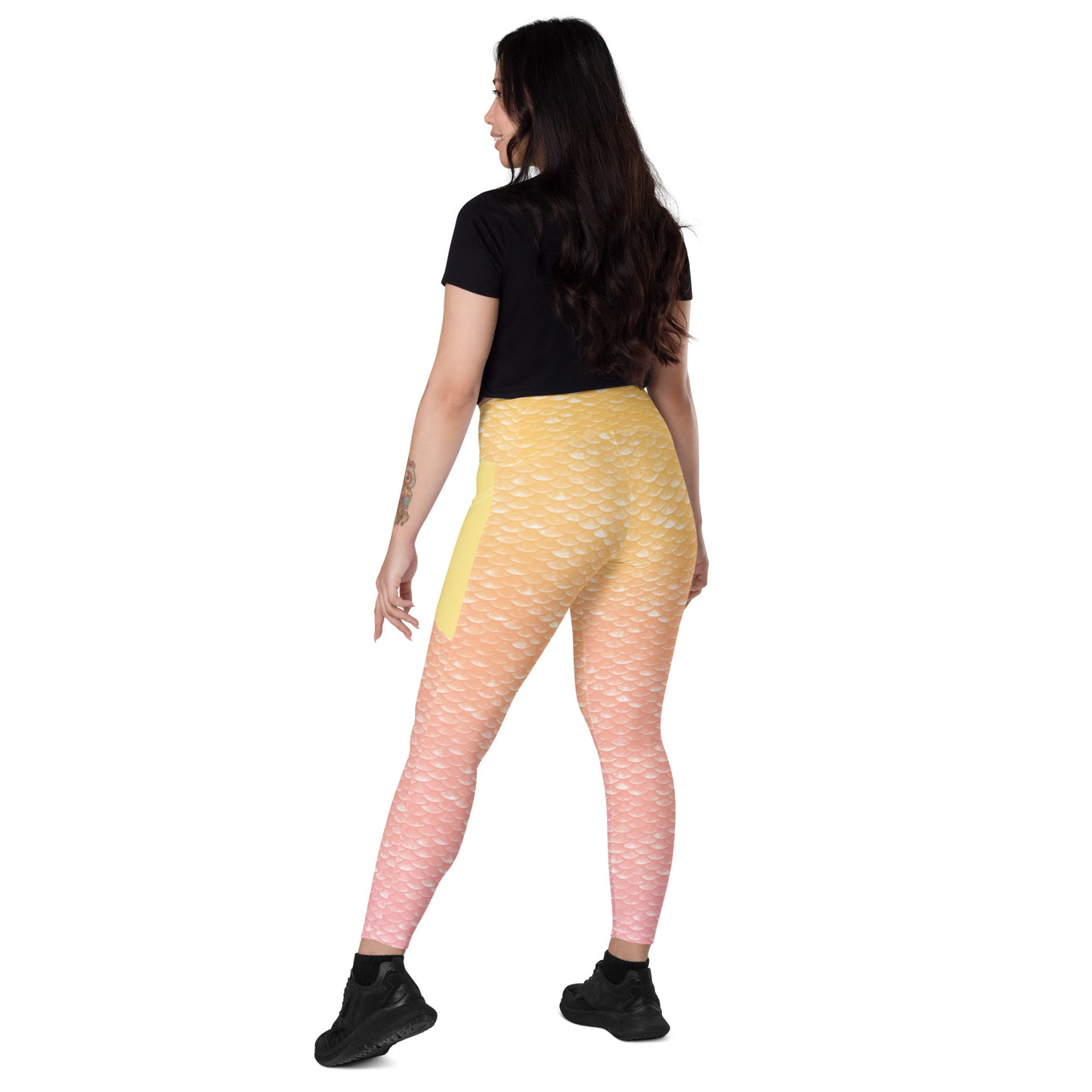 Merbabe Mermaid Pocket Leggings (Lemonade)