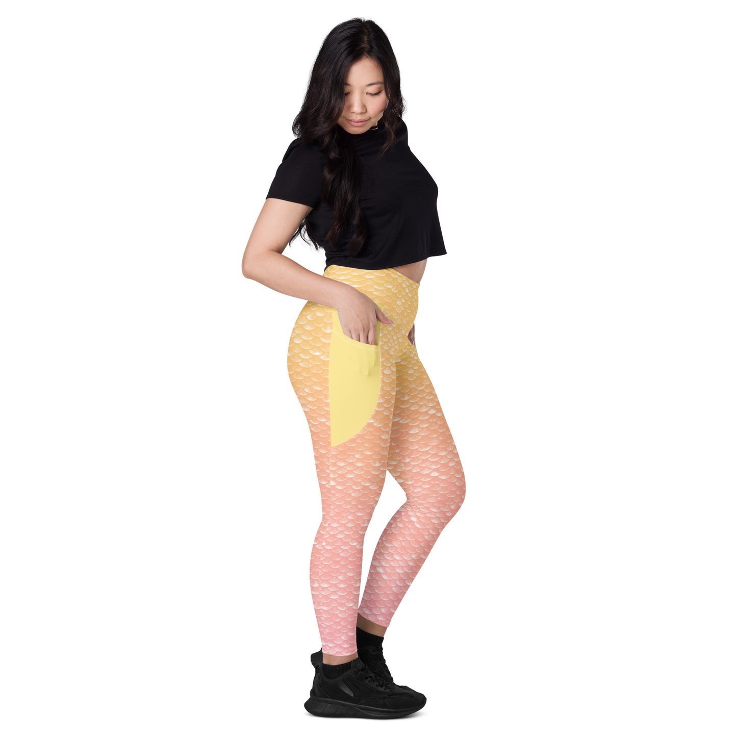 Merbabe Mermaid Pocket Leggings (Lemonade)