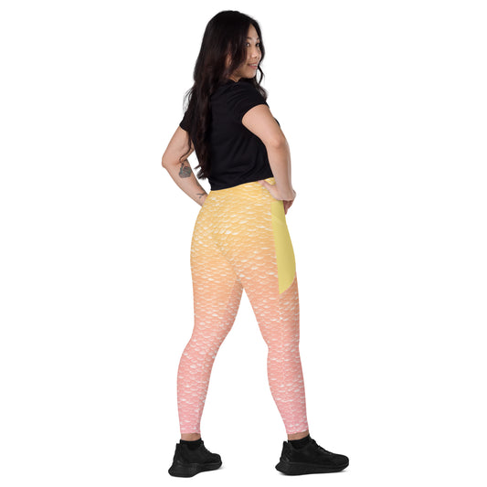 Merbabe Mermaid Pocket Leggings (Lemonade)
