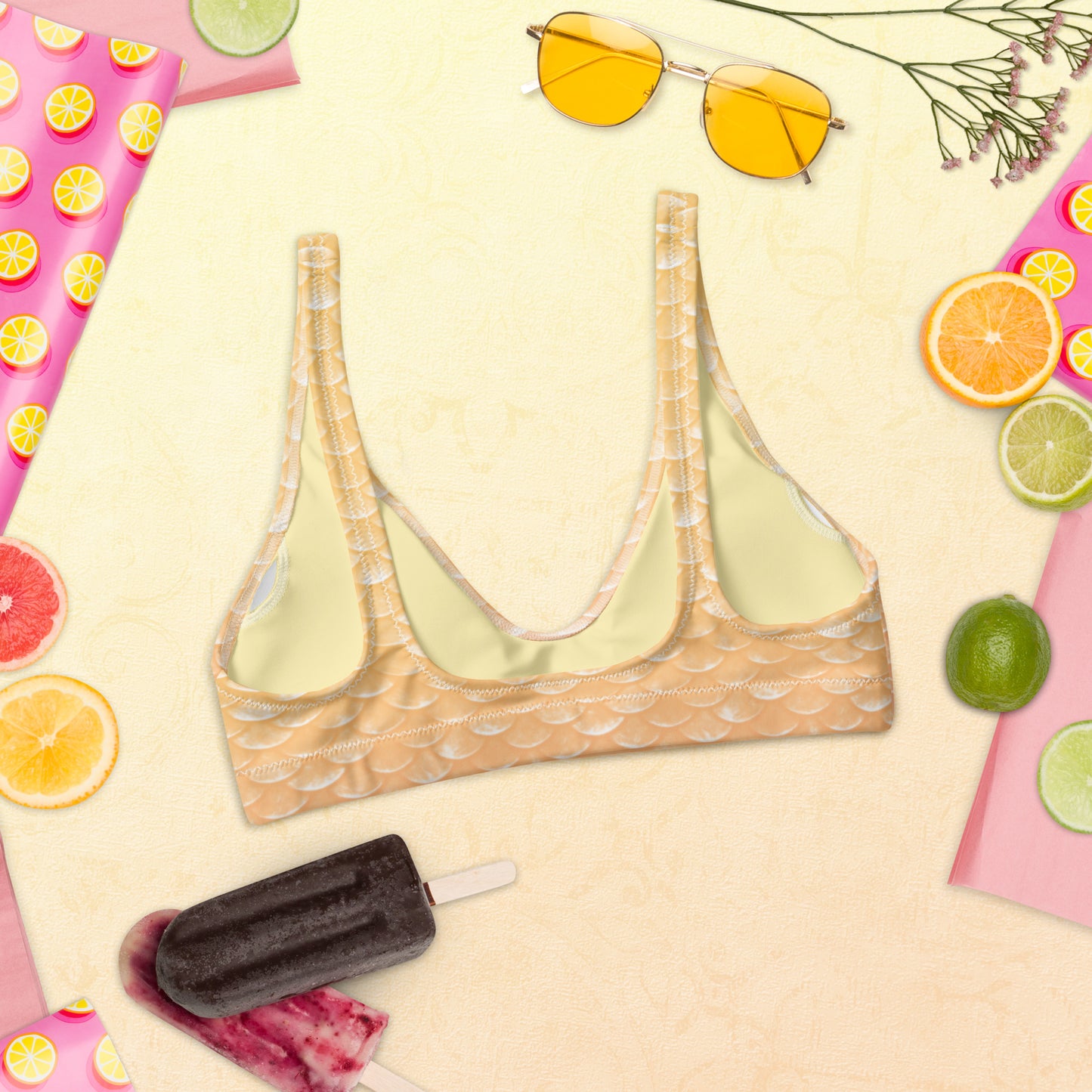 Merbabe Mermaid Bikini Top (Lemonade)