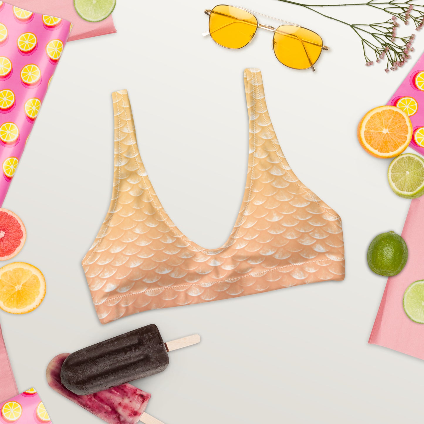 Merbabe Mermaid Bikini Top (Lemonade)