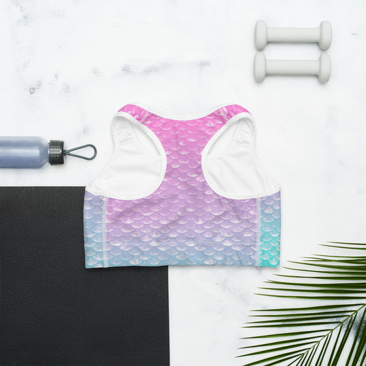 Merbabe Mermaid Sports Bra (Parrotfish)