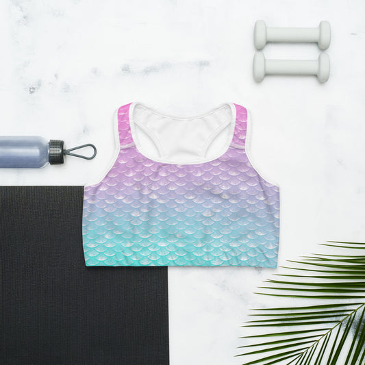 Merbabe Mermaid Sports Bra (Parrotfish)