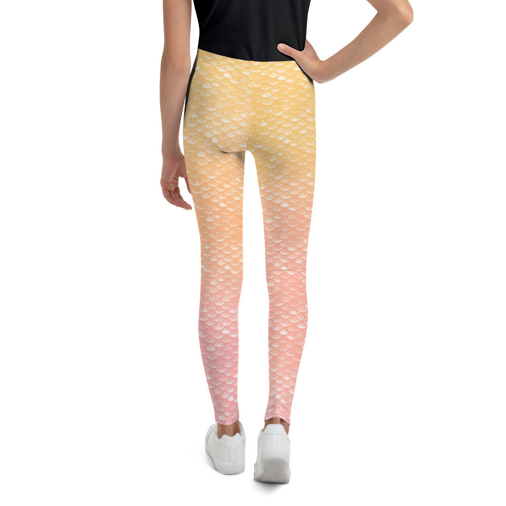 Merbabe Mermaid Youth Leggings (Lemonade)