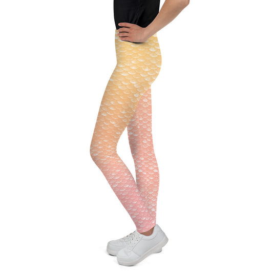 Merbabe Mermaid Youth Leggings (Lemonade)