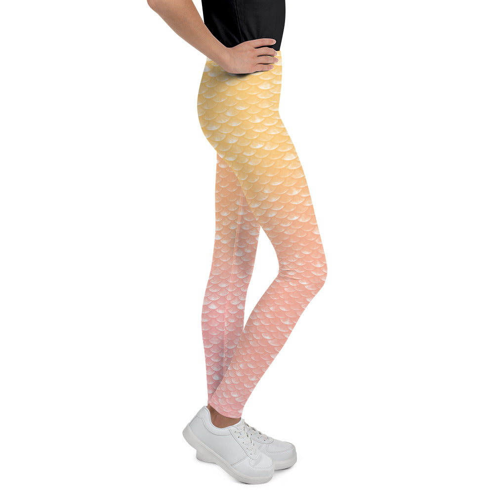 Merbabe Mermaid Youth Leggings (Lemonade)