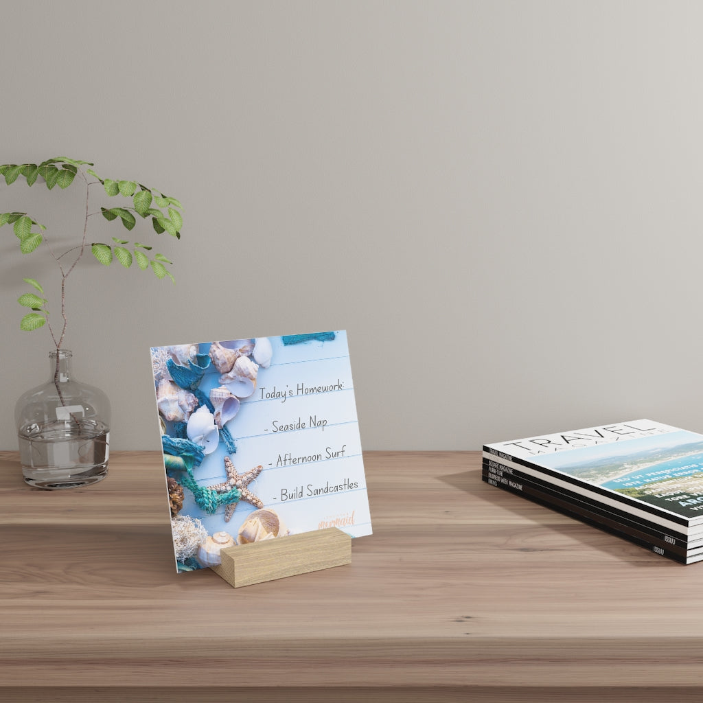 Beachy Seaside Seashell Desk Art (3 sizes)