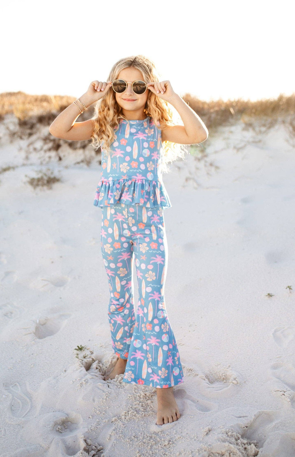 Girls' Surf Bell Bottom Set - Lemonade Mermaid