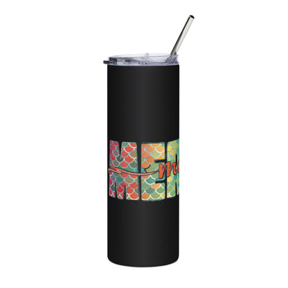 O-fish-al "Metro Merfolk" Skinny Tumbler with Reusable Straw, 20oz