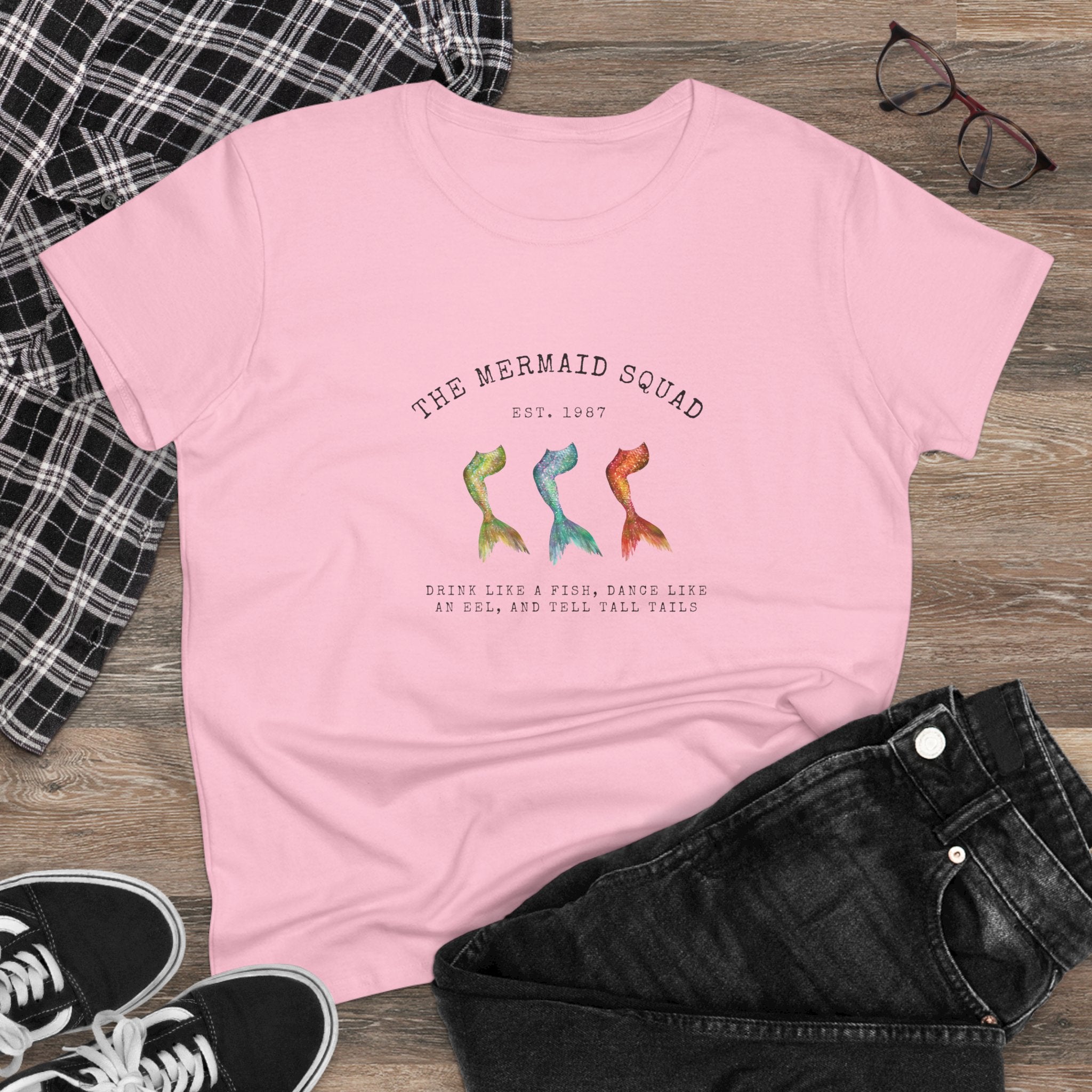 "The Mermaid Squad" Semi-Fitted Graphic Tee (2 colors)