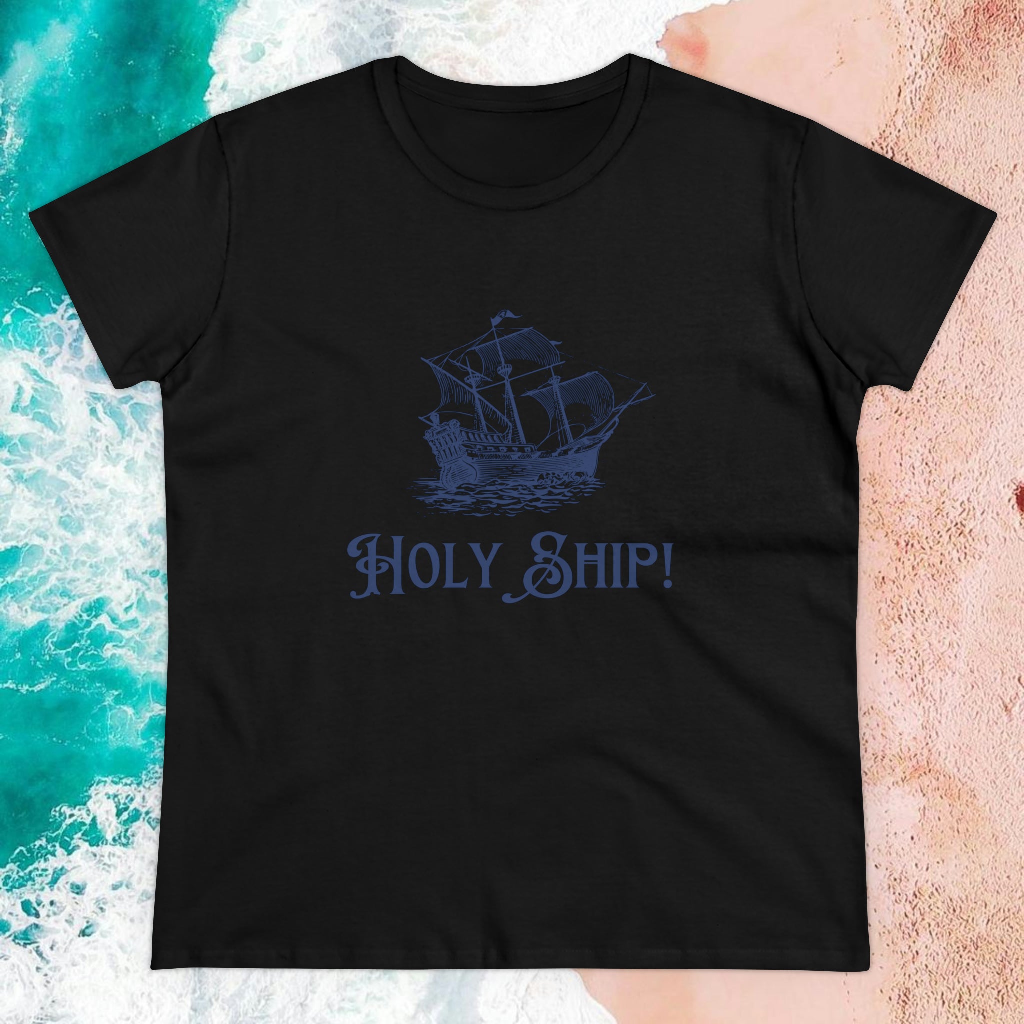 “Holy Ship!” Nautically Naughty Semi-Fitted Graphic Tee (3 colors)