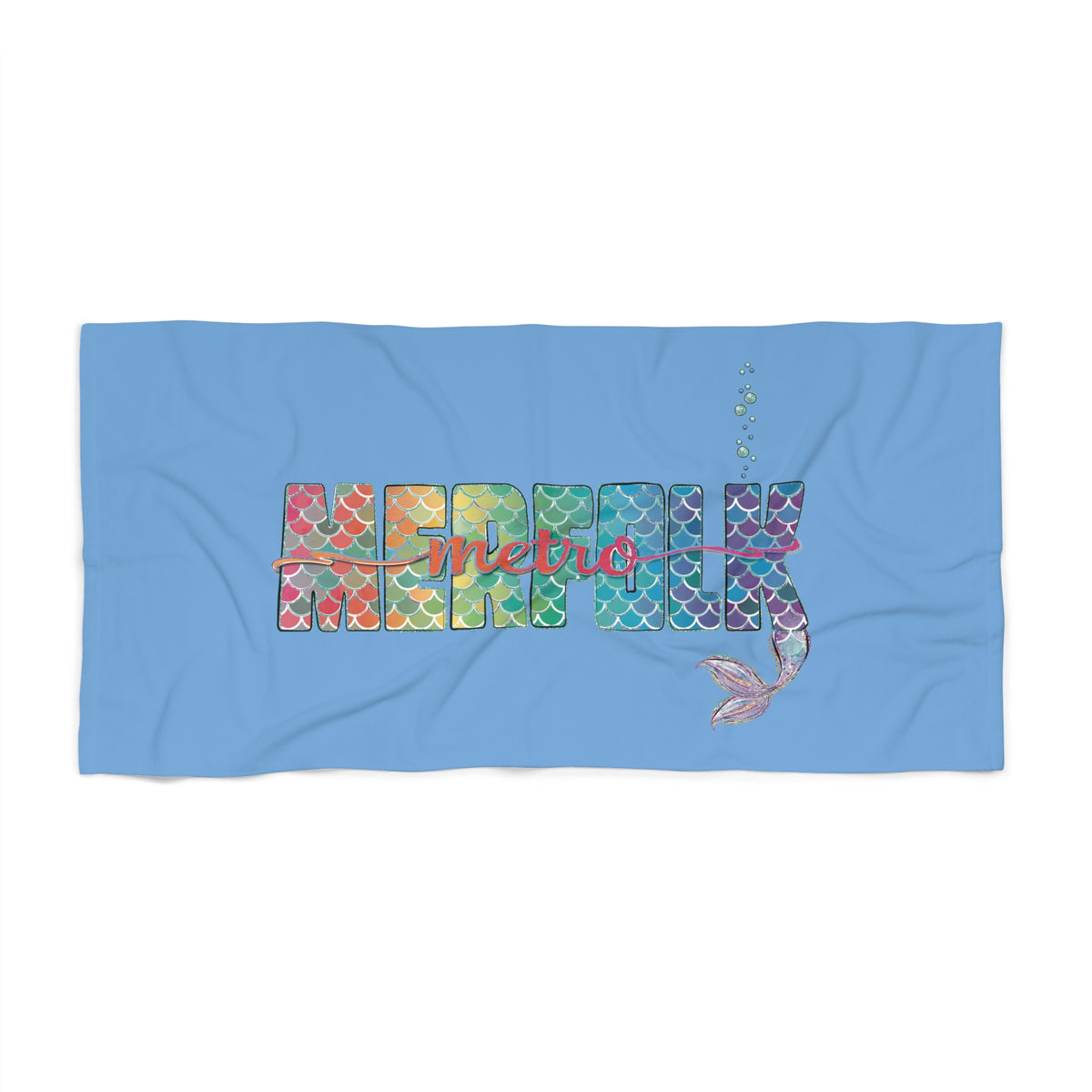 O-fish-al "Metro Merfolk" Large Beach Towel