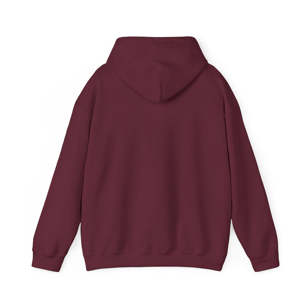 Salt & Starlight hooded sweatshirt in maroon, back view