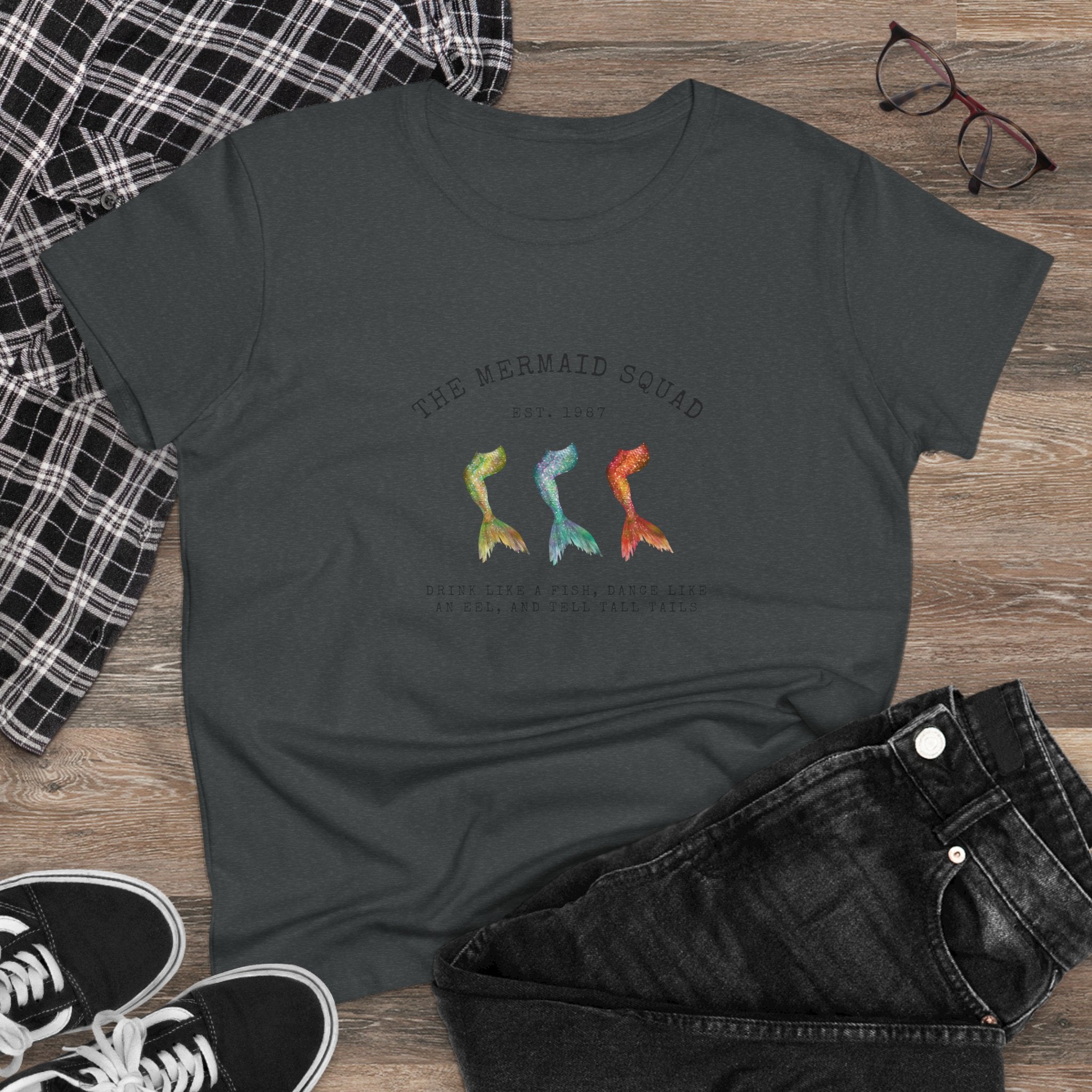 "The Mermaid Squad" Semi-Fitted Graphic Tee (2 colors)