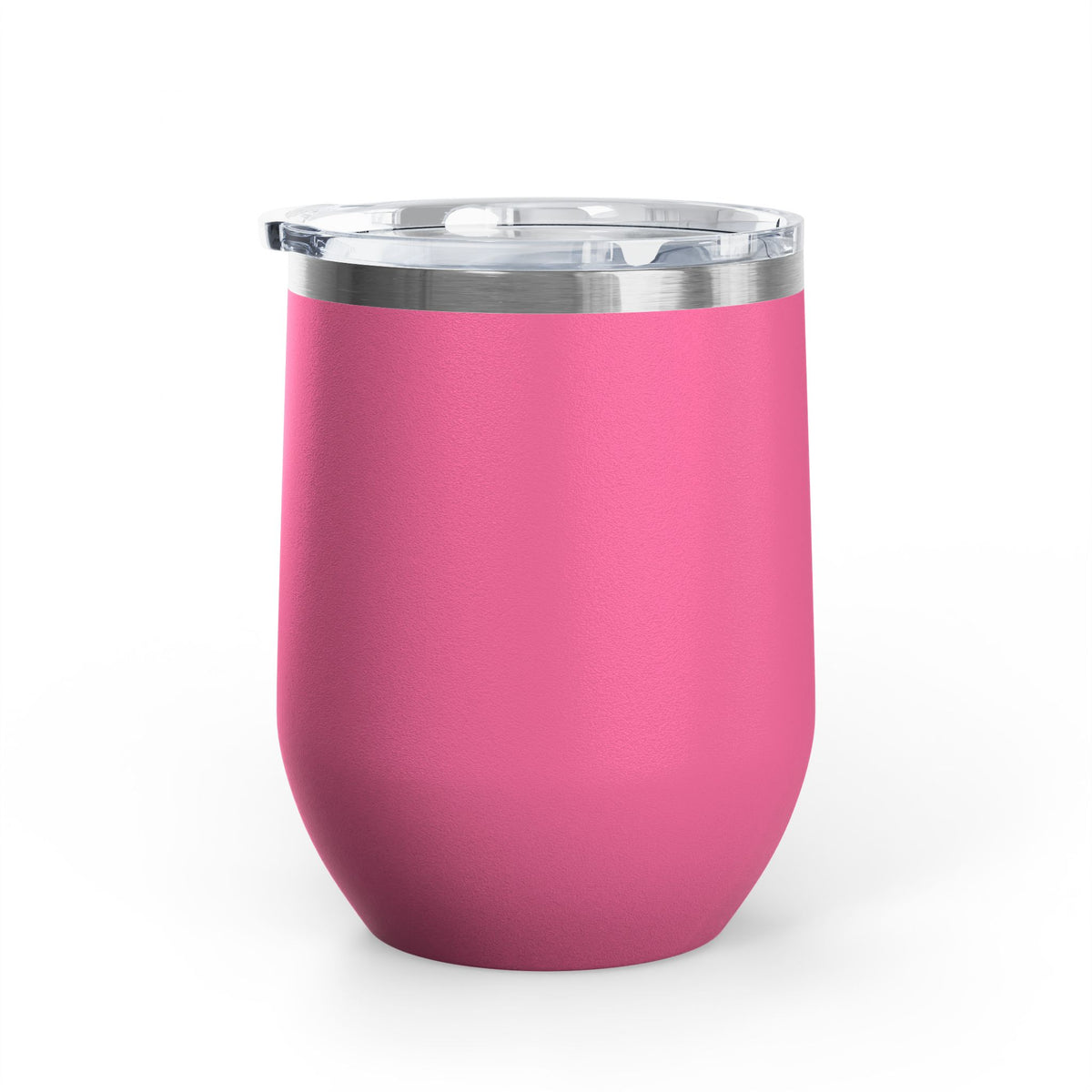 The Mermaid Squad 12oz wine tumbler in pink, back view