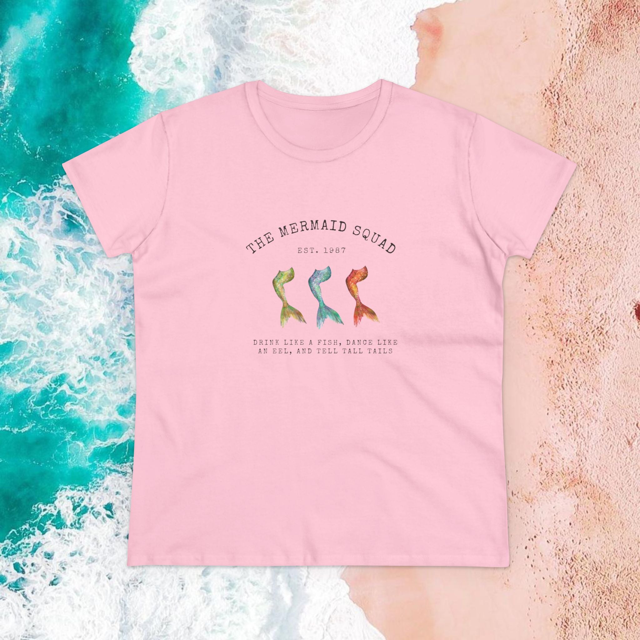"The Mermaid Squad" Semi-Fitted Graphic Tee (2 colors)