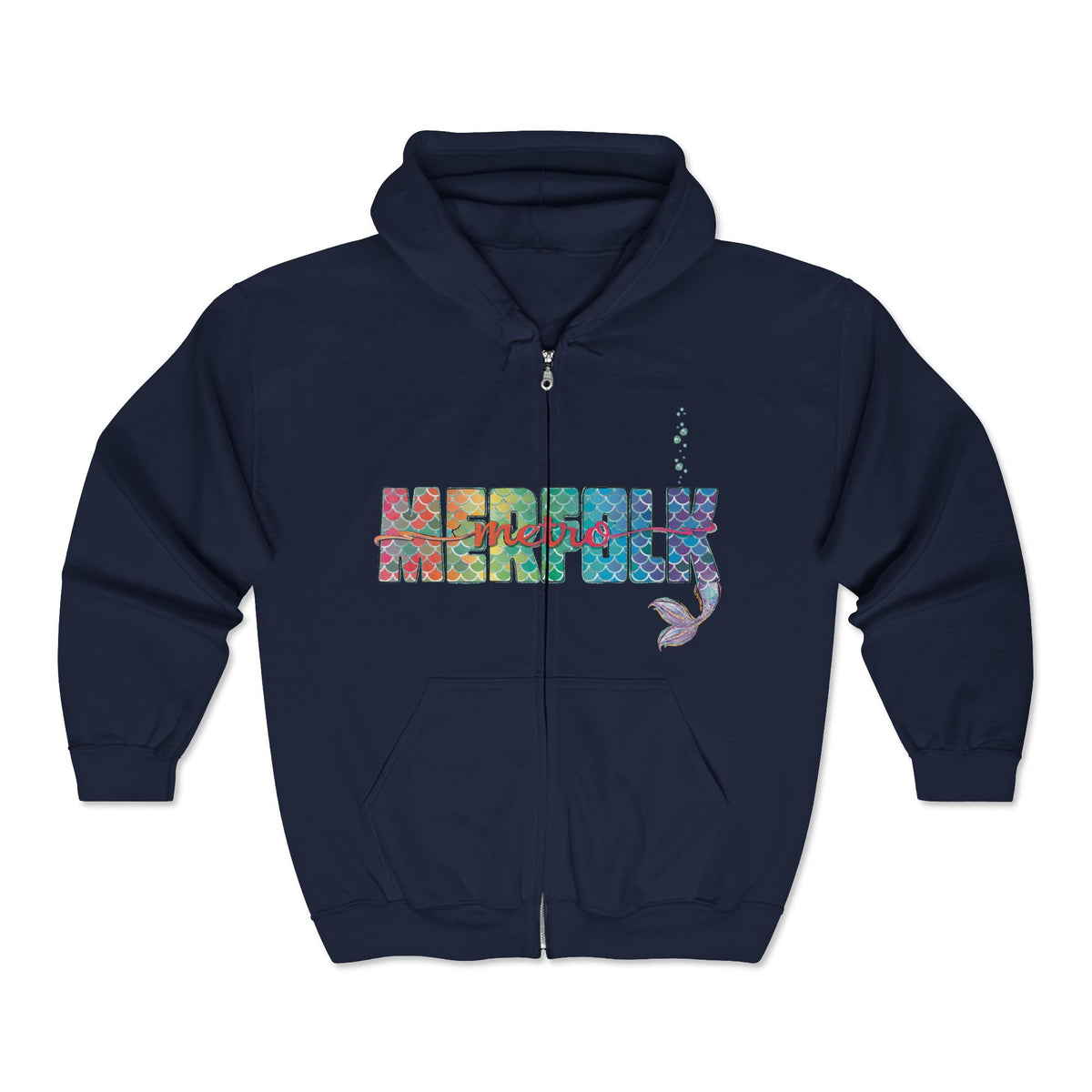 O-fish-al "Metro Merfolk" Unisex Zip Hoodie