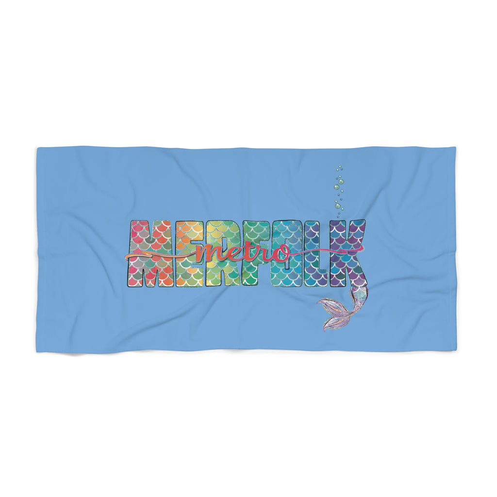 O-fish-al "Metro Merfolk" Large Beach Towel