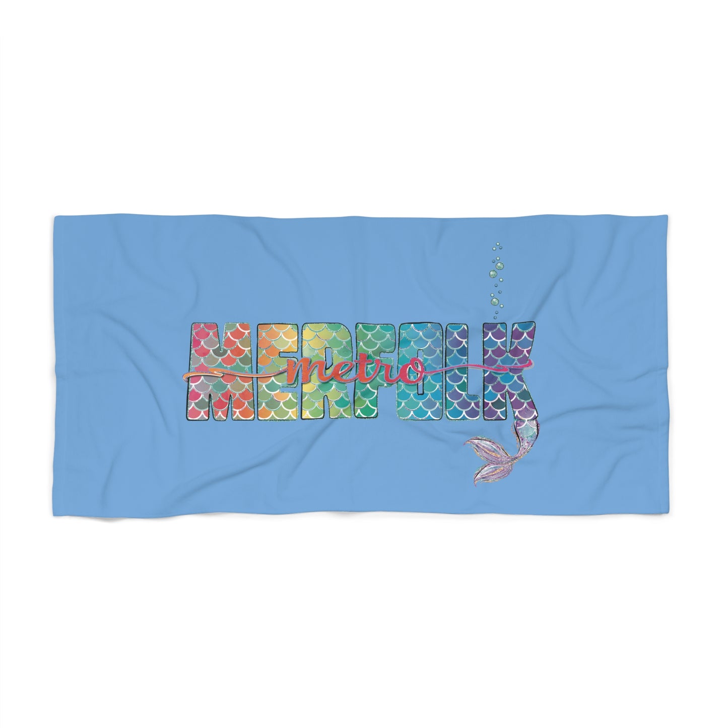 O-fish-al "Metro Merfolk" Large Beach Towel