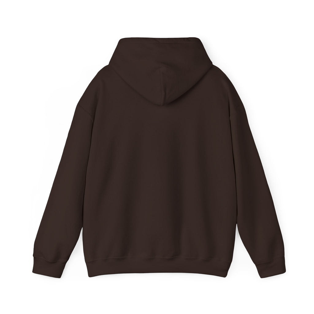 Salt & Starlight hooded sweatshirt in dark chocolate, back view