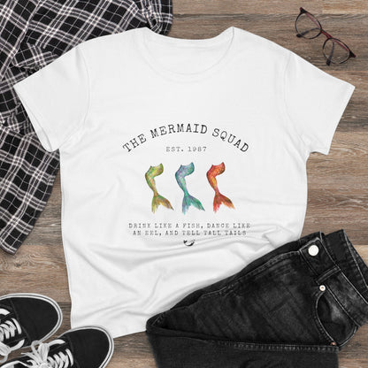 "The Mermaid Squad" Semi-Fitted Graphic Tee (2 colors)