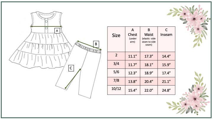 Girls' Tiered Ruffle Set