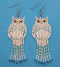 Owl earrings with fringe - Lemonade Mermaid