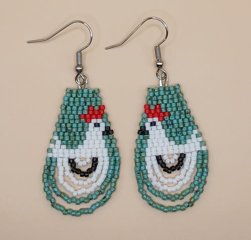 Chicken earrings - Lemonade Mermaid