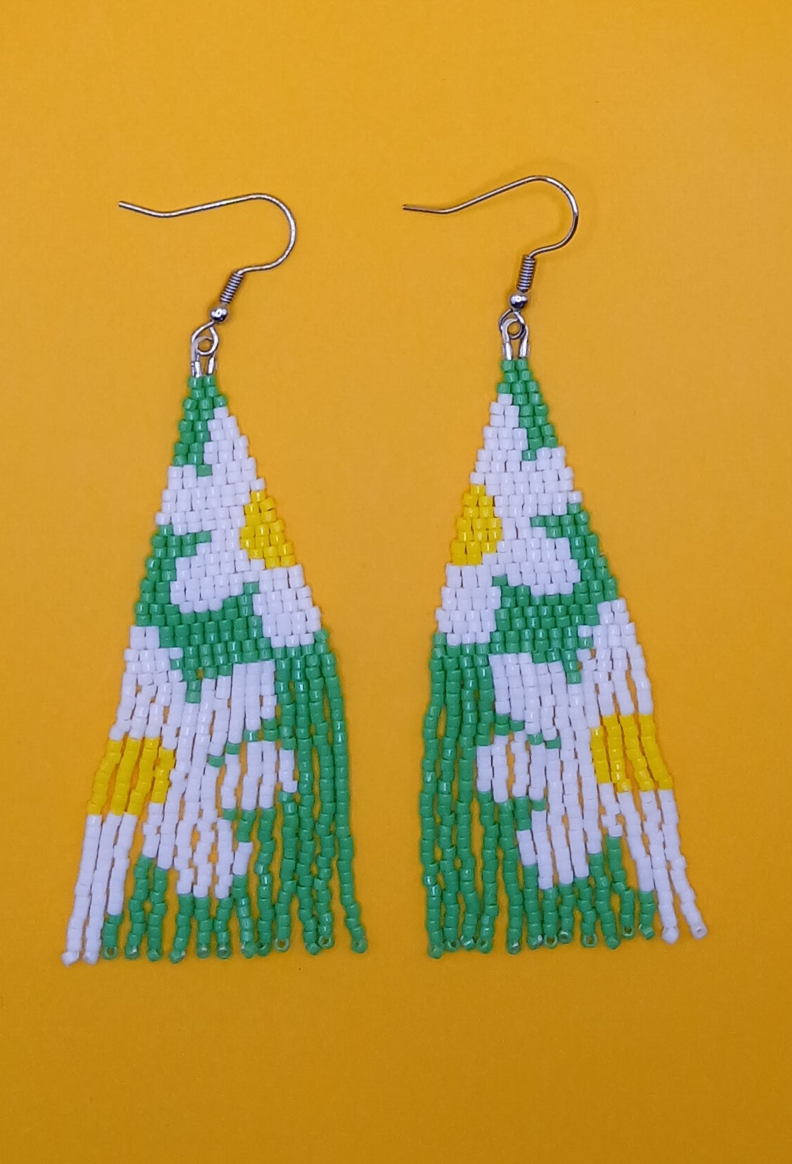 Green and white daisy fringe - Lemonade Mermaid