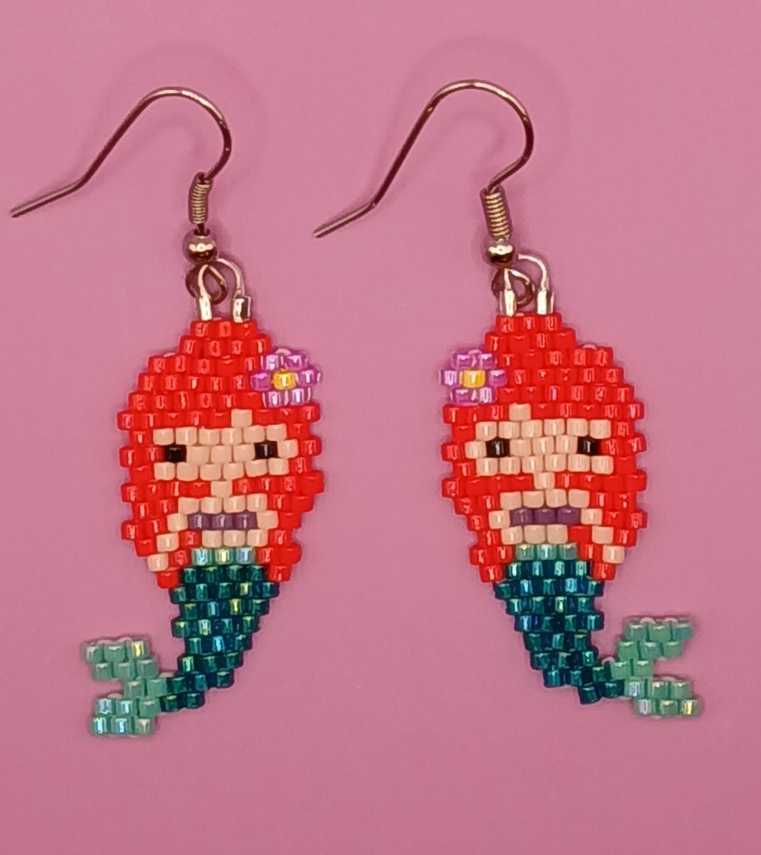 Little mermaid earrings - Lemonade Mermaid