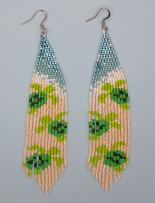 Beach turtle fringe earrings - Lemonade Mermaid