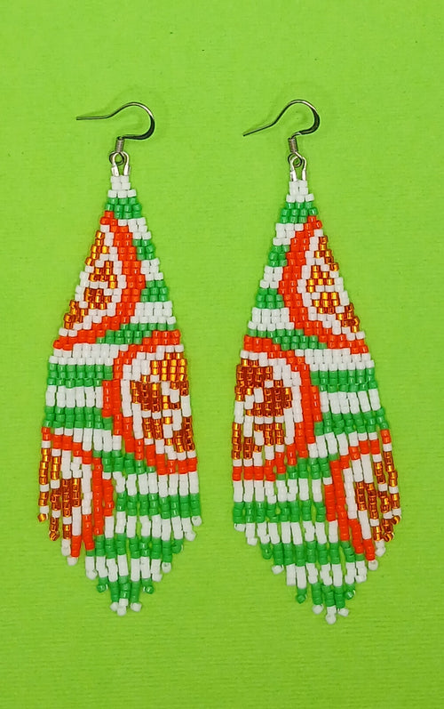 Orange slice fringe earrings - Lemonade Mermaid