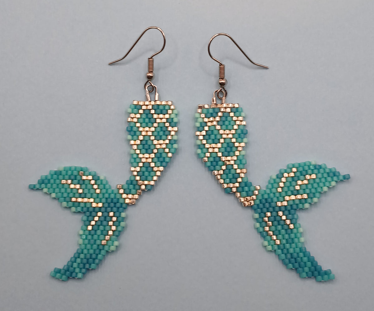 Mermaid tail earrings - Lemonade Mermaid