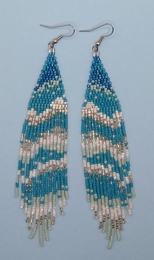 Ocean Wave Fringe Earrings - Lemonade Mermaid