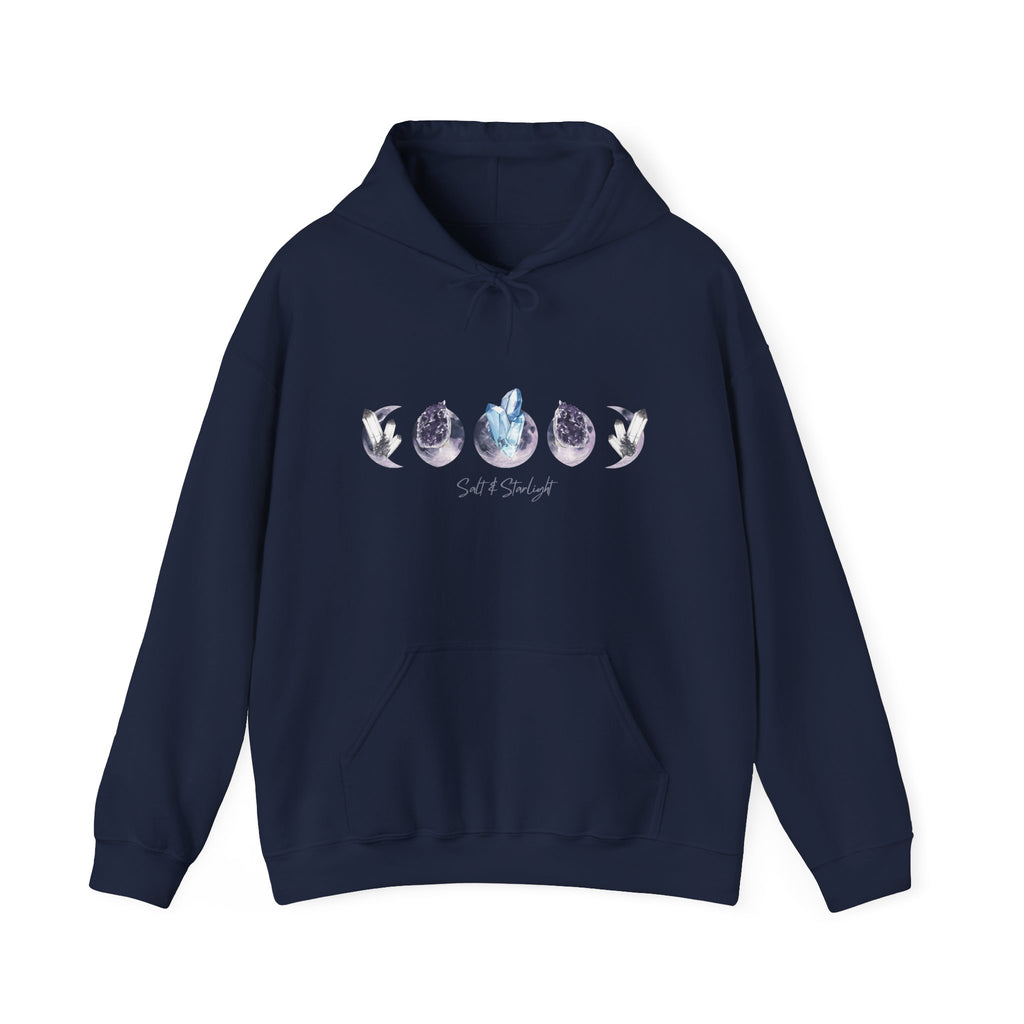 Salt & Starlight hooded sweatshirt in navy, front view