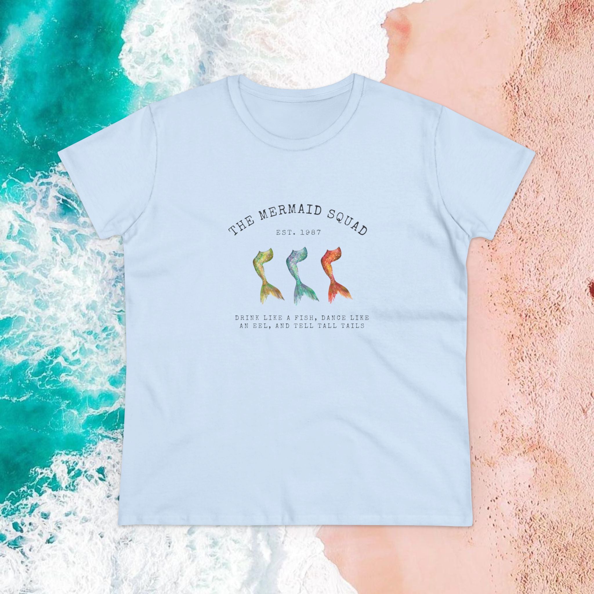 "The Mermaid Squad" Semi-Fitted Graphic Tee (2 colors)