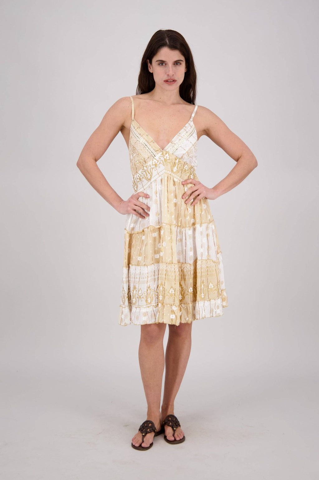 Patchwork Midi Dress - Lemonade Mermaid