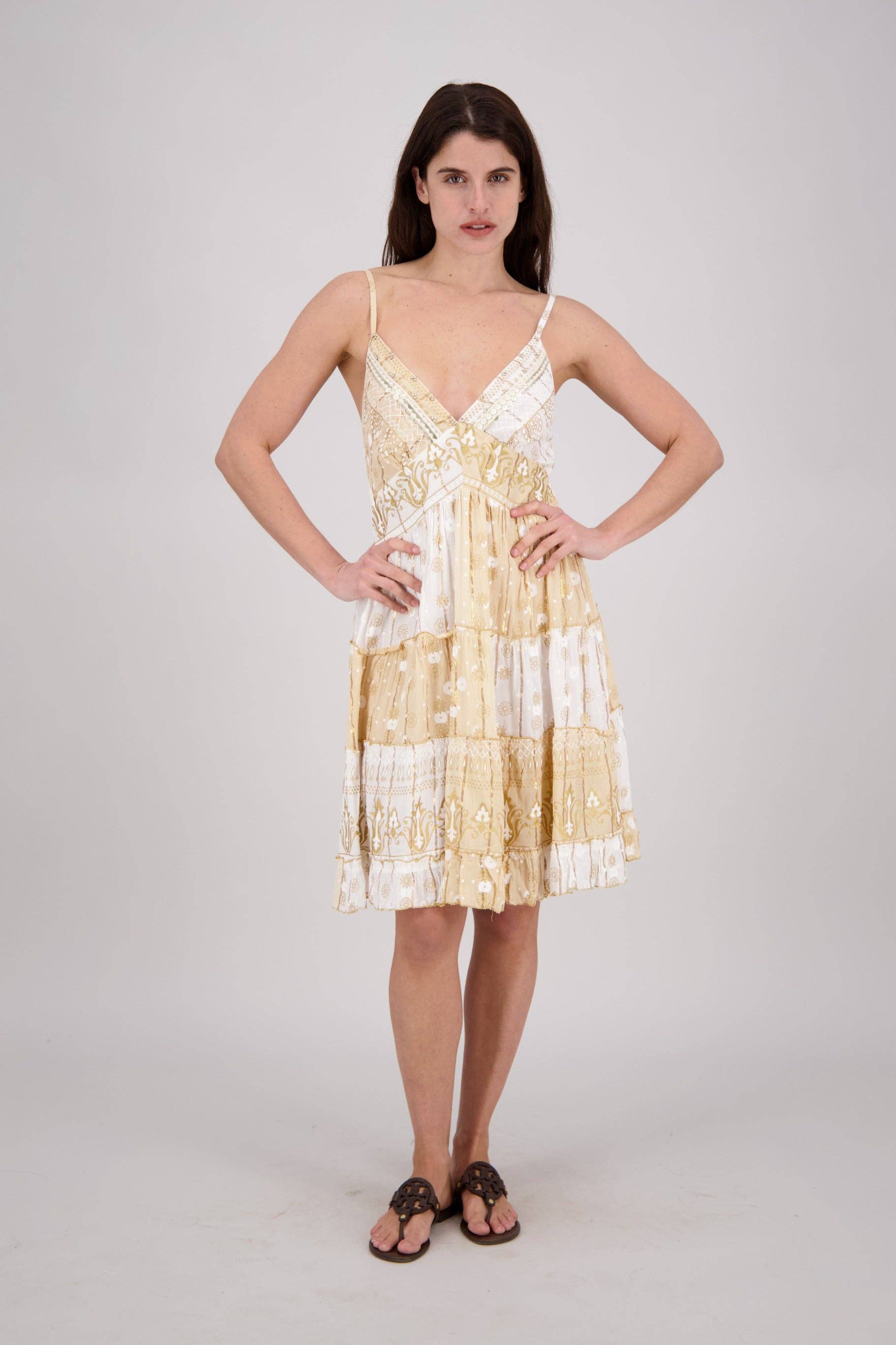Patchwork Midi Dress - Lemonade Mermaid