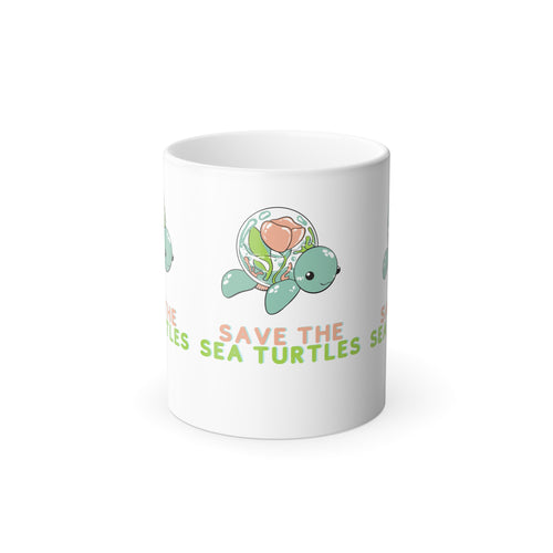 "Save the Sea Turtles" Color Changing Mug - Lemonade Mermaid