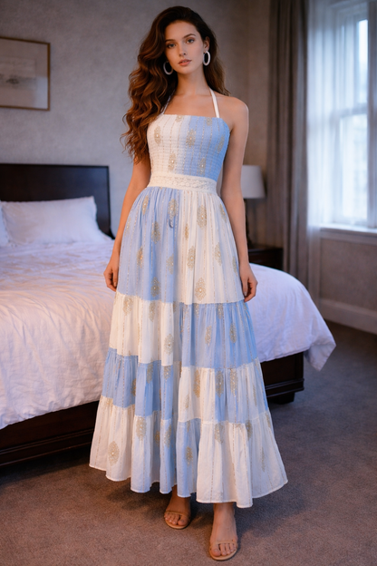 Boho Patchwork Maxi Dress