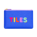 Blue Mah Jong Tile Storage Bag