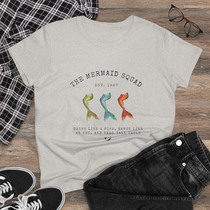 "The Mermaid Squad" Semi-Fitted Graphic Tee (2 colors)
