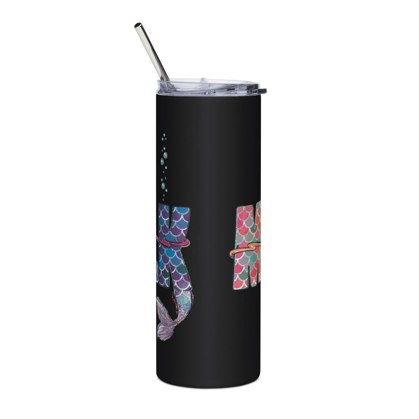 O-fish-al "Metro Merfolk" Skinny Tumbler with Reusable Straw, 20oz