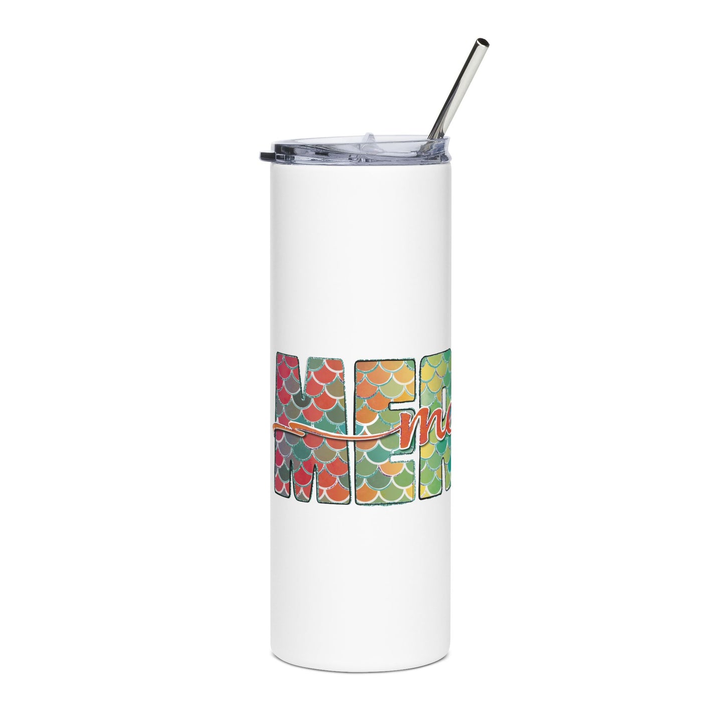 O-fish-al "Metro Merfolk" Skinny Tumbler with Reusable Straw, 20oz