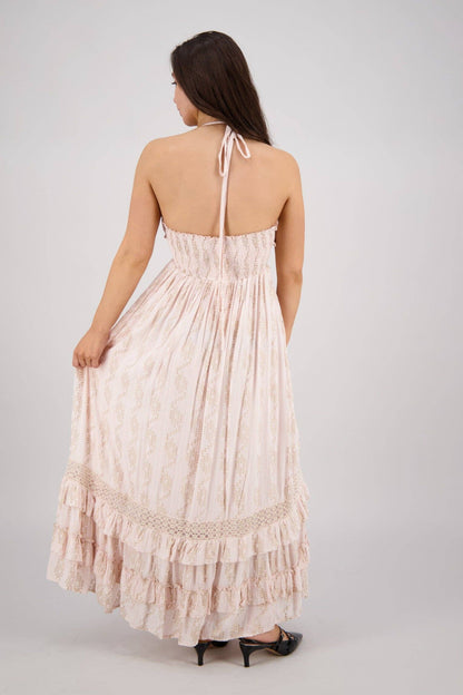 Halter Tiered Maxi Dress