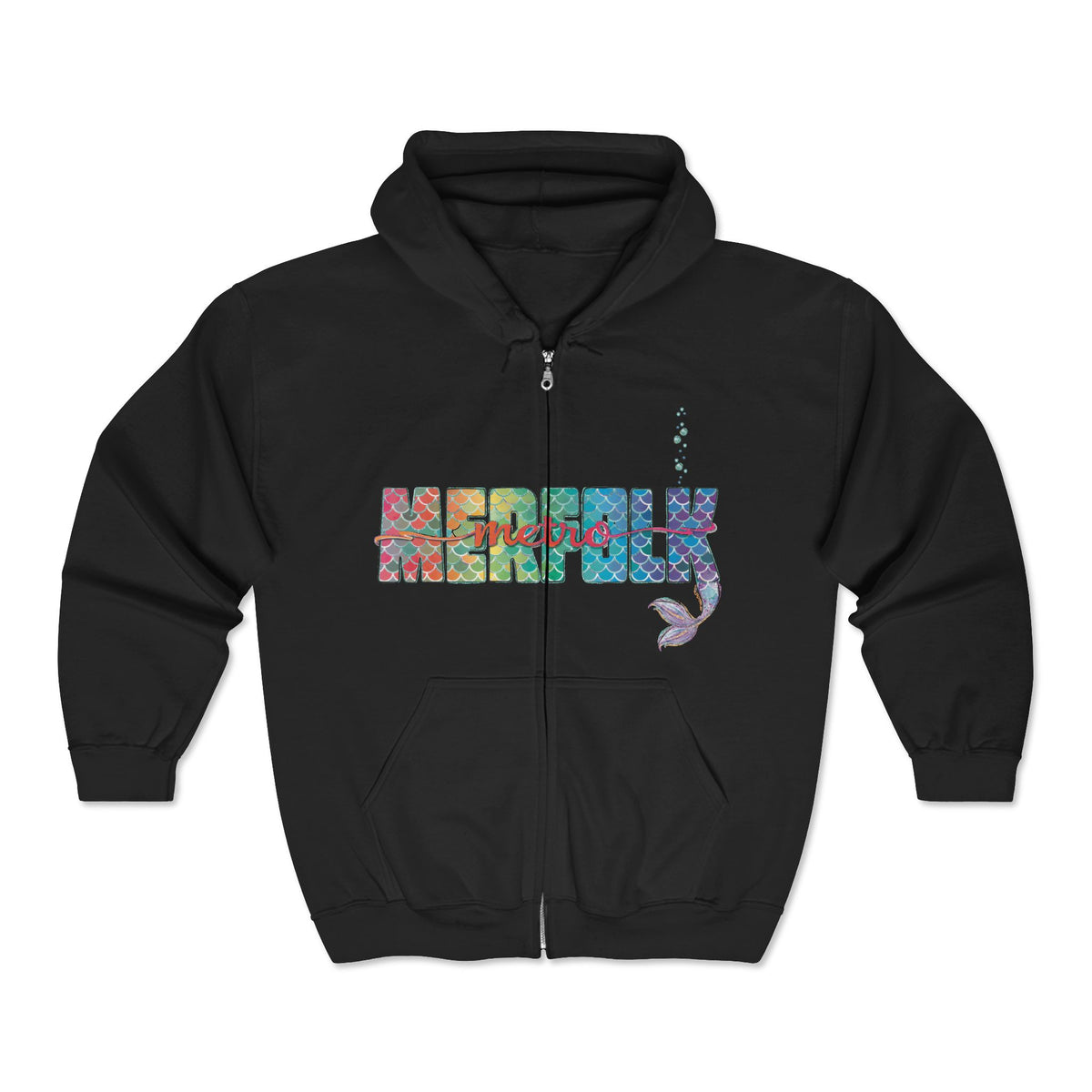 O-fish-al "Metro Merfolk" Unisex Zip Hoodie