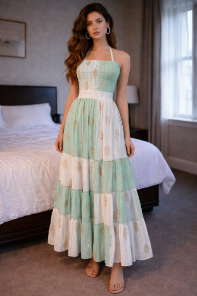 Boho Patchwork Maxi Dress