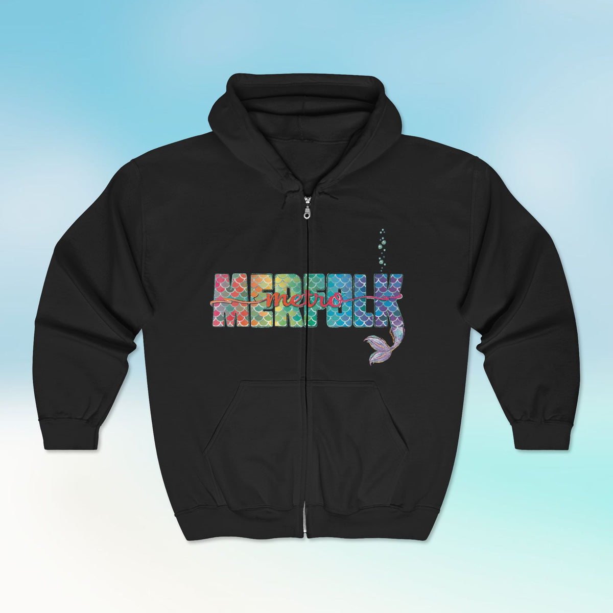 O-fish-al "Metro Merfolk" Unisex Zip Hoodie