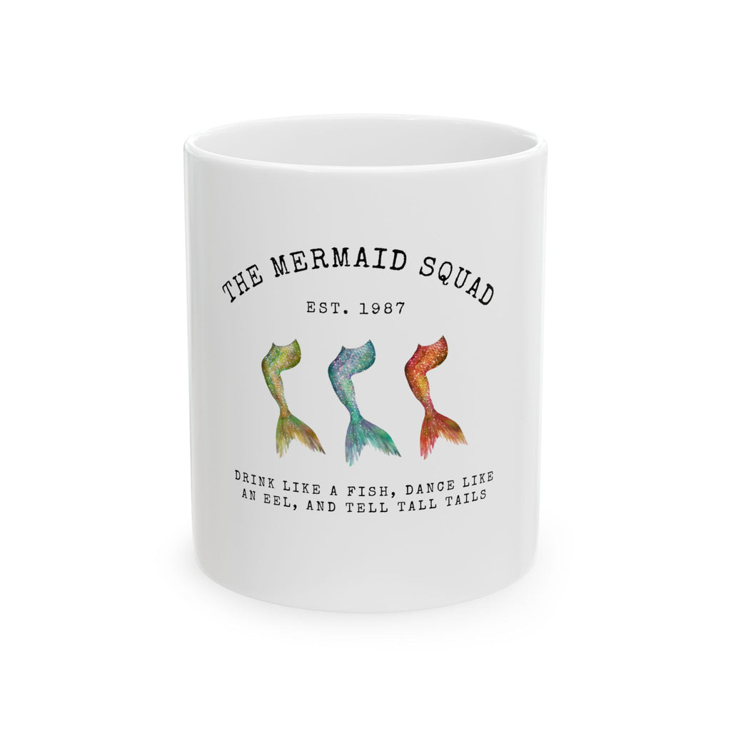 "The Mermaid Squad" Ceramic Mug – Mermaid Bestie Coffee Cup